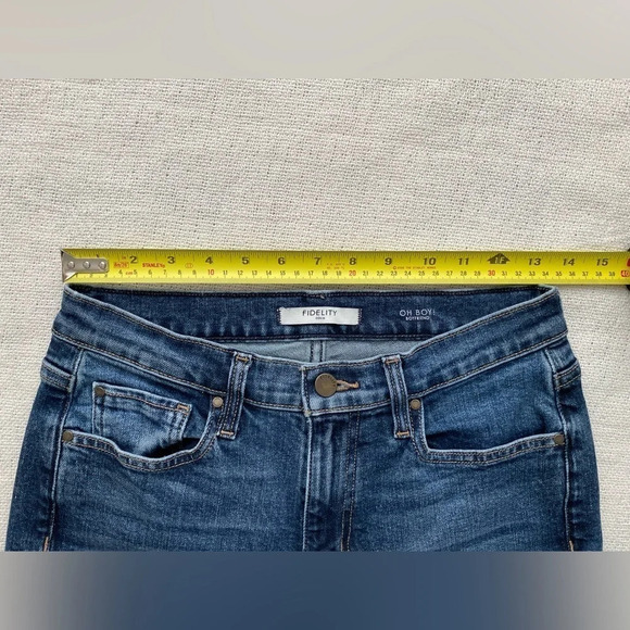 Fidelity Denim Oh Boy Boyfriend Jeans - High Rise Dark Wash - Picture 11 of 13